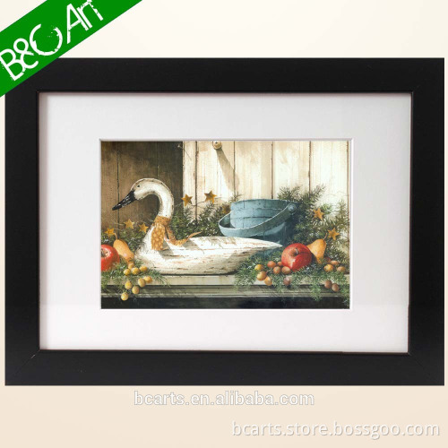 Home decorative duck and fruit rural oil painting